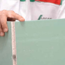 Odporna na wilgoć i wodę, zielona płyta gipsowo-kartonowa o zwężanych krawędziach 12,50 mm 120 cm x 250 cm