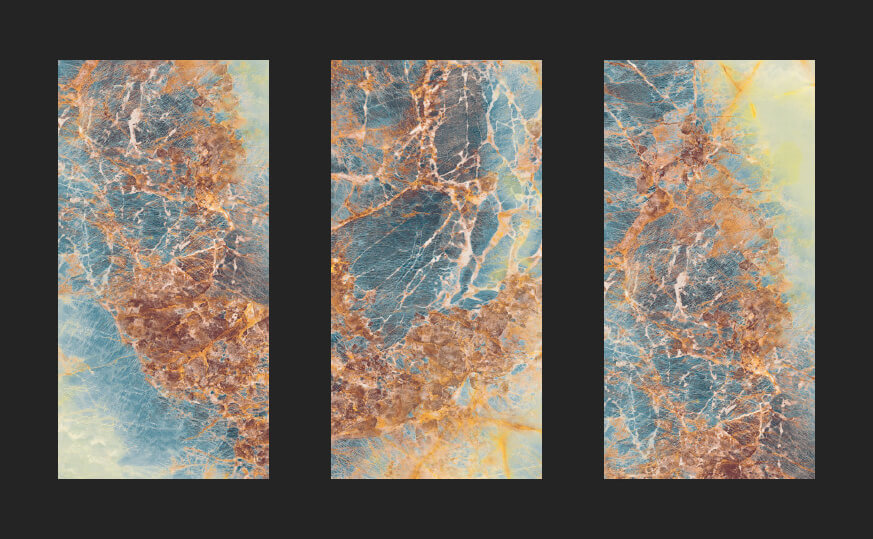 Nebula Sapphire Rectified Large Format Exotic Surface Stone Effect Porcelain (800mm x 1600mm) Floor & Wall Tiles