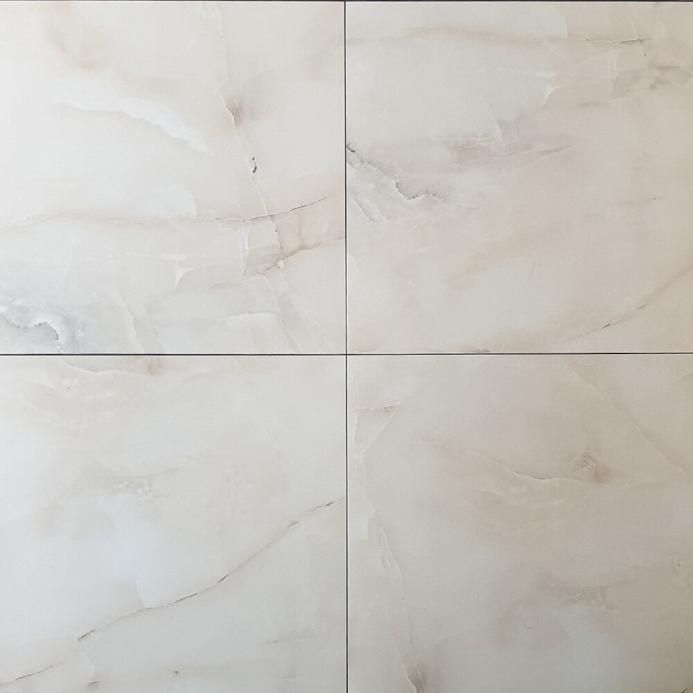 Onyx Crema Porțelan lustruit rectificat 600x600mm gresie și gresie