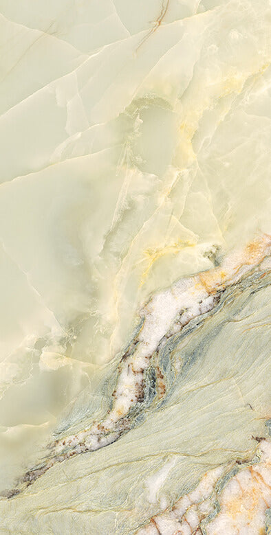 Onyx Emerald Rectified Large Format Exotic Surface Stone Effect Porcelain (800mm x 1600mm) Floor & Wall Tiles