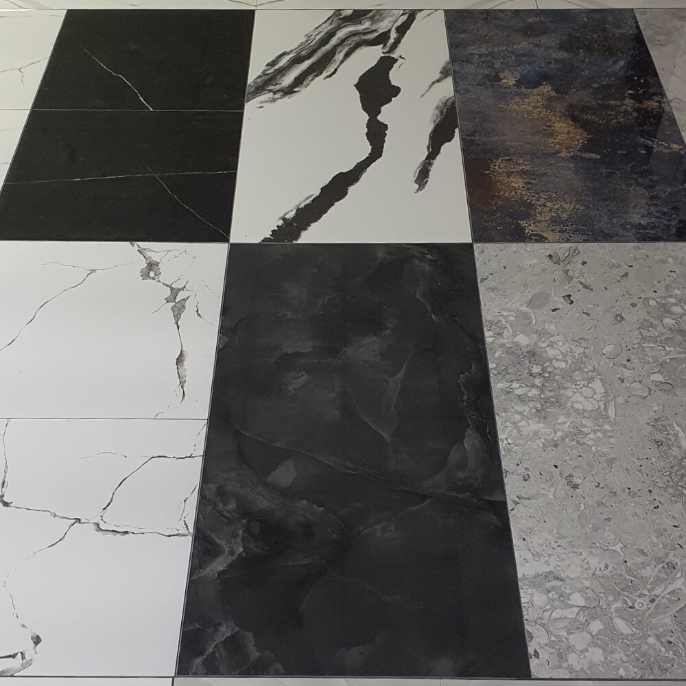 Onyx Smoke Rectified Large Format Polished Stone Effect Porcelain (800mm x 1600mm) Floor & Wall Tiles