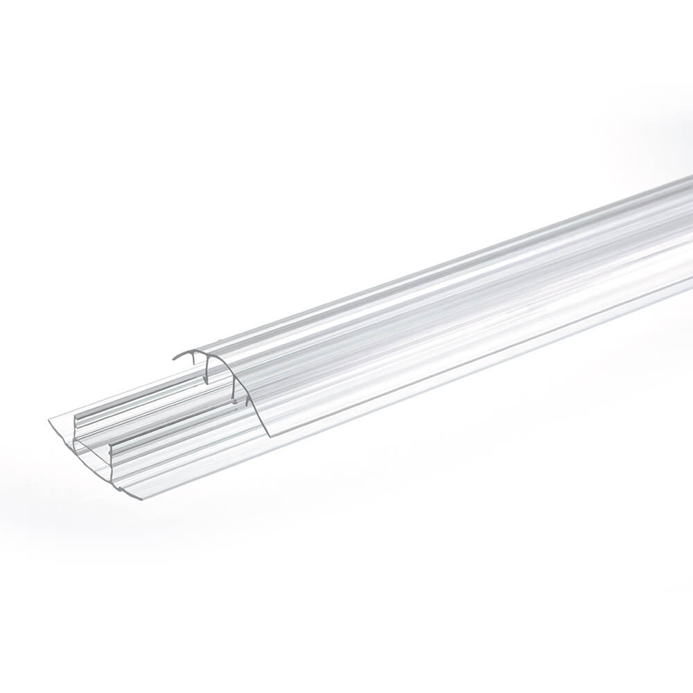 Polycarbonate Snap-Down Glazing Bar Clear for Use With 4mm / 6mm / 8mm / 10mm Polycarbonate Roofing Sheet