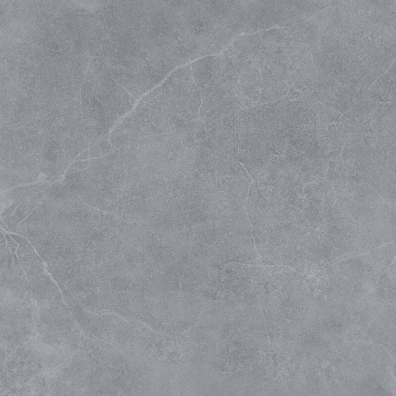 Plast Grey Rectified Gloss Glazed Porcelain (600mm x 600mm) Wall and Floor Tiles