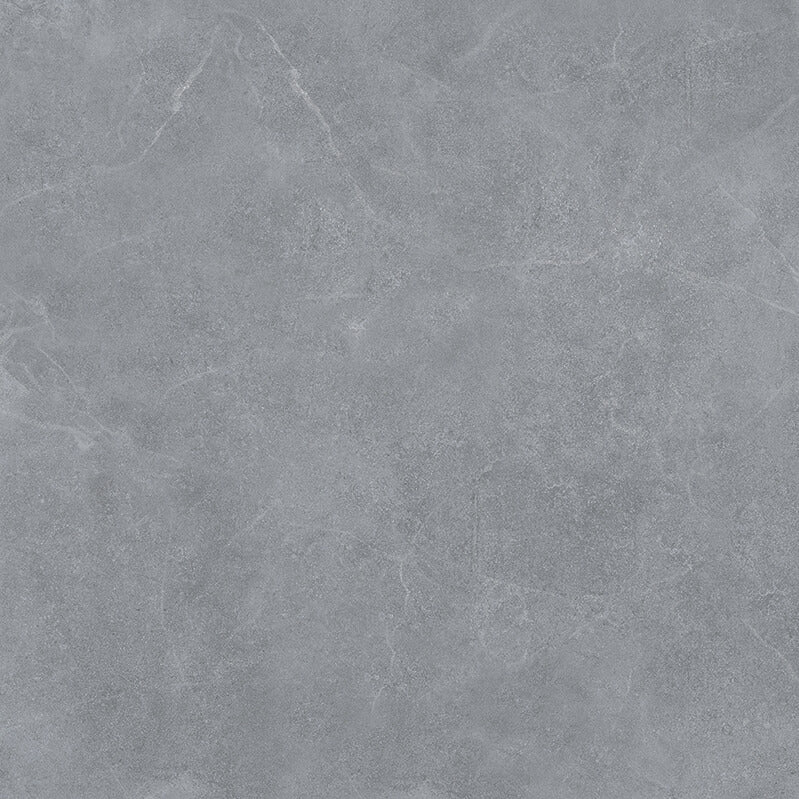 Plast Grey Rectified Gloss Glazed Porcelain (600mm x 600mm) Wall and Floor Tiles