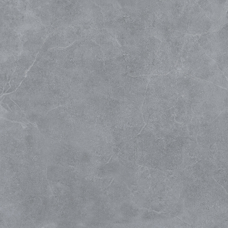 Plast Grey Rectified Gloss Glazed Porcelain (600mm x 600mm) Wall and Floor Tiles