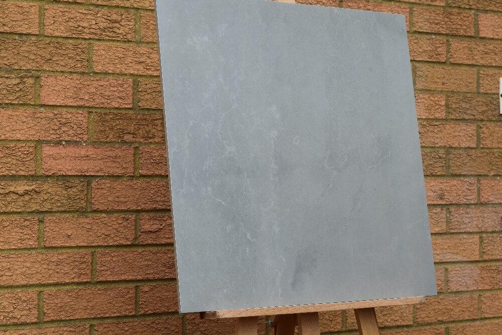 Plast Grey Rectified Gloss Glazed Porcelain (600mm x 600mm) Wall and Floor Tiles