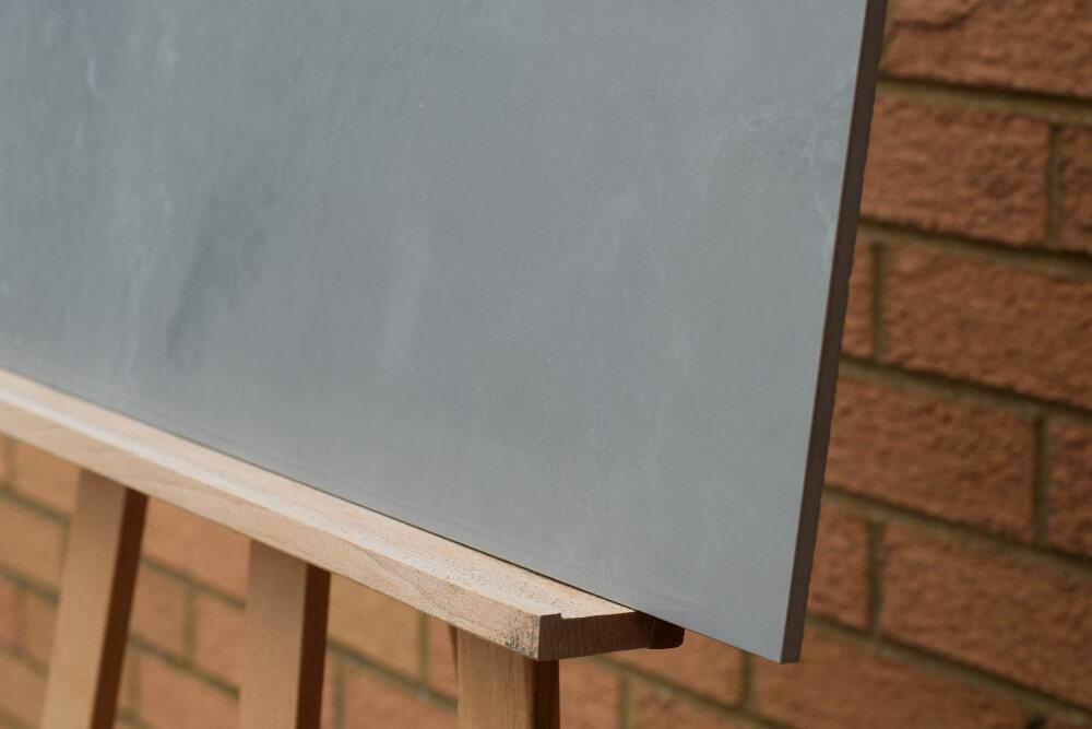 Plast Grey Rectified Gloss Glazed Porcelain (600mm x 600mm) Wall and Floor Tiles