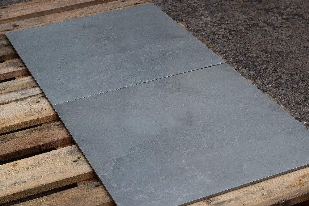 Plast Grey Rectified Gloss Glazed Porcelain (600mm x 600mm) Wall and Floor Tiles