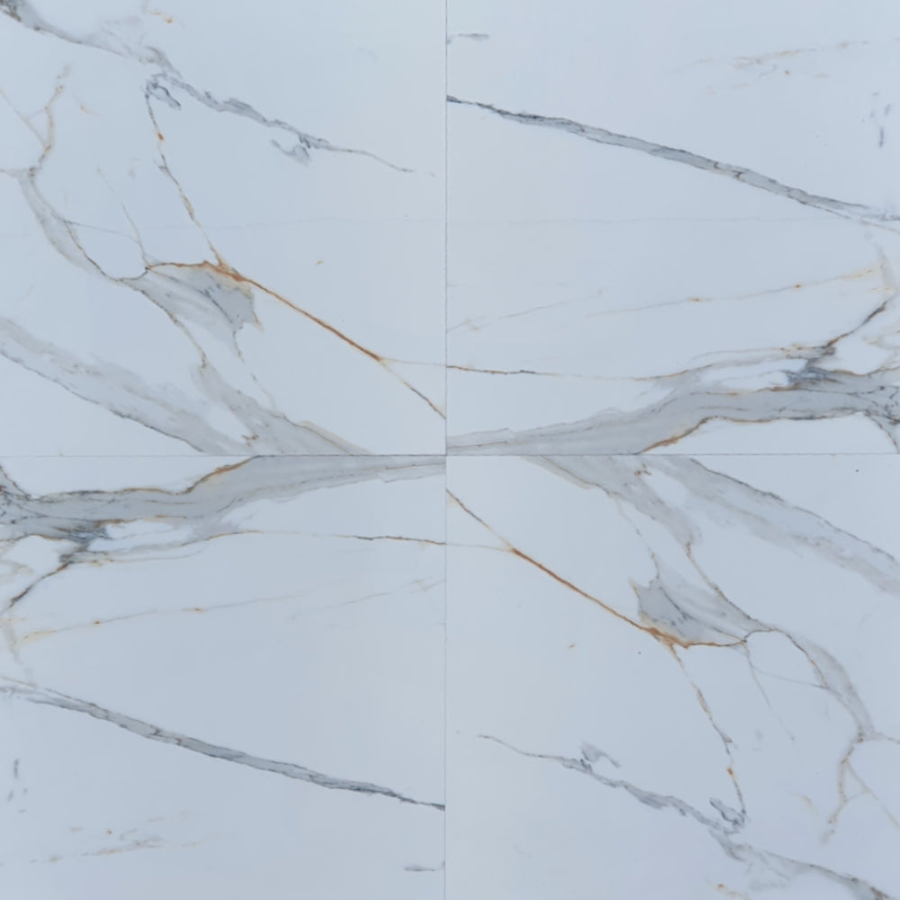Regal Carrara Rectified Polished Porcelain (600mm x 600mm) Wall and Floor Tiles