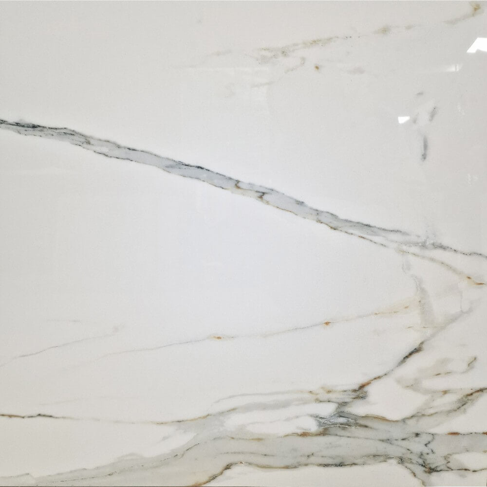 Regal Carrara Rectified Polished Porcelain (600mm x 600mm) Wall and Floor Tiles