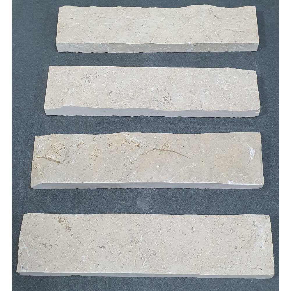 Sinia Pearl Natural Stone Marble Split Face (300mm x 70mm) Decorative Wall Tile