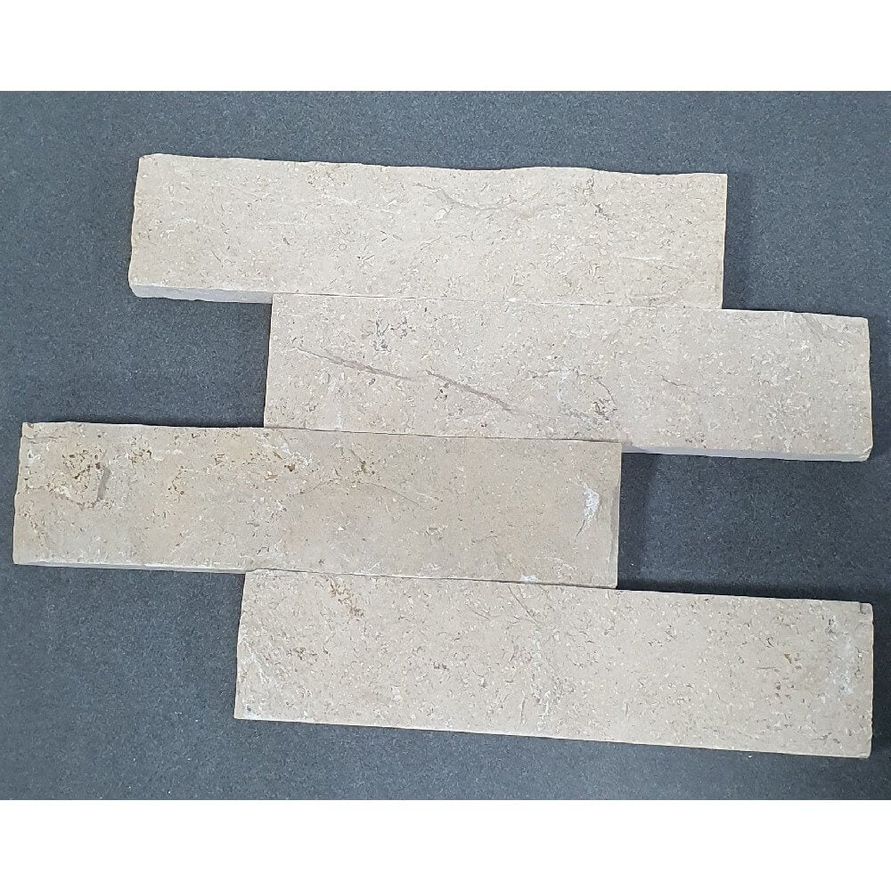 Sinia Pearl Natural Stone Marble Split Face (300mm x 70mm) Decorative Wall Tile