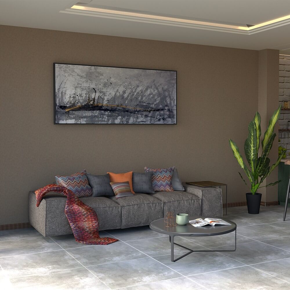 Porțelan Stablation Gris rectificat mat cu efect de piatră 800x800mm gresie și faianta