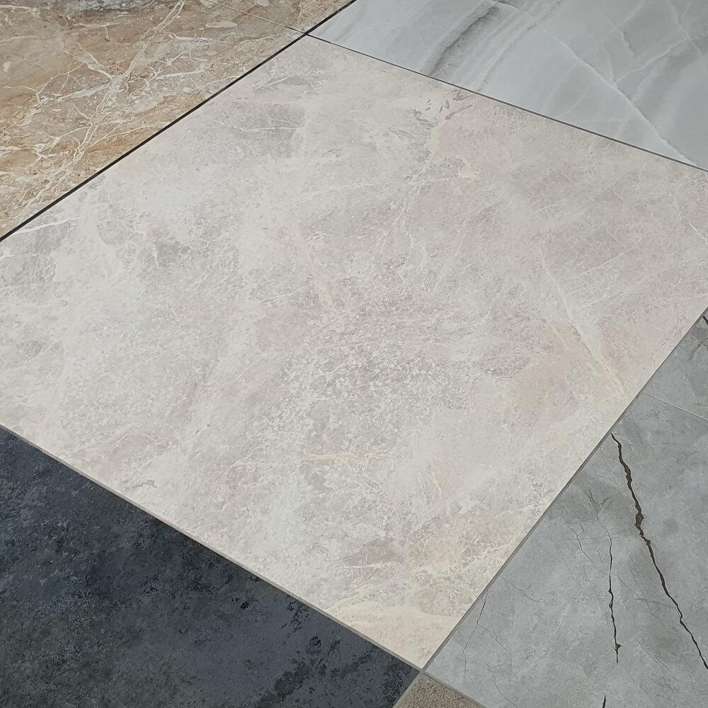 Porțelan Stark Crema rectificat format mare, lustruit cu efect de piatră, 1200x1200mm, faianta și pereți