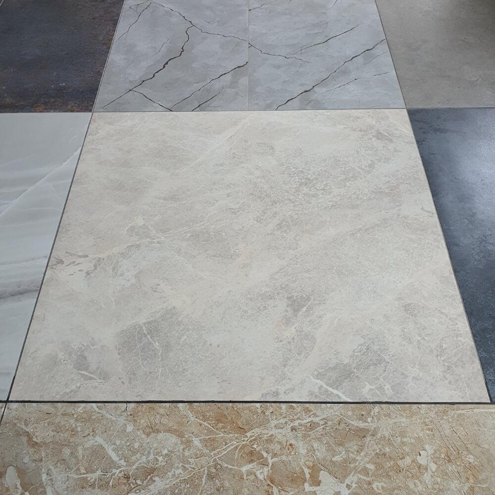 Porțelan Stark Crema rectificat format mare, lustruit cu efect de piatră, 1200x1200mm, faianta și pereți