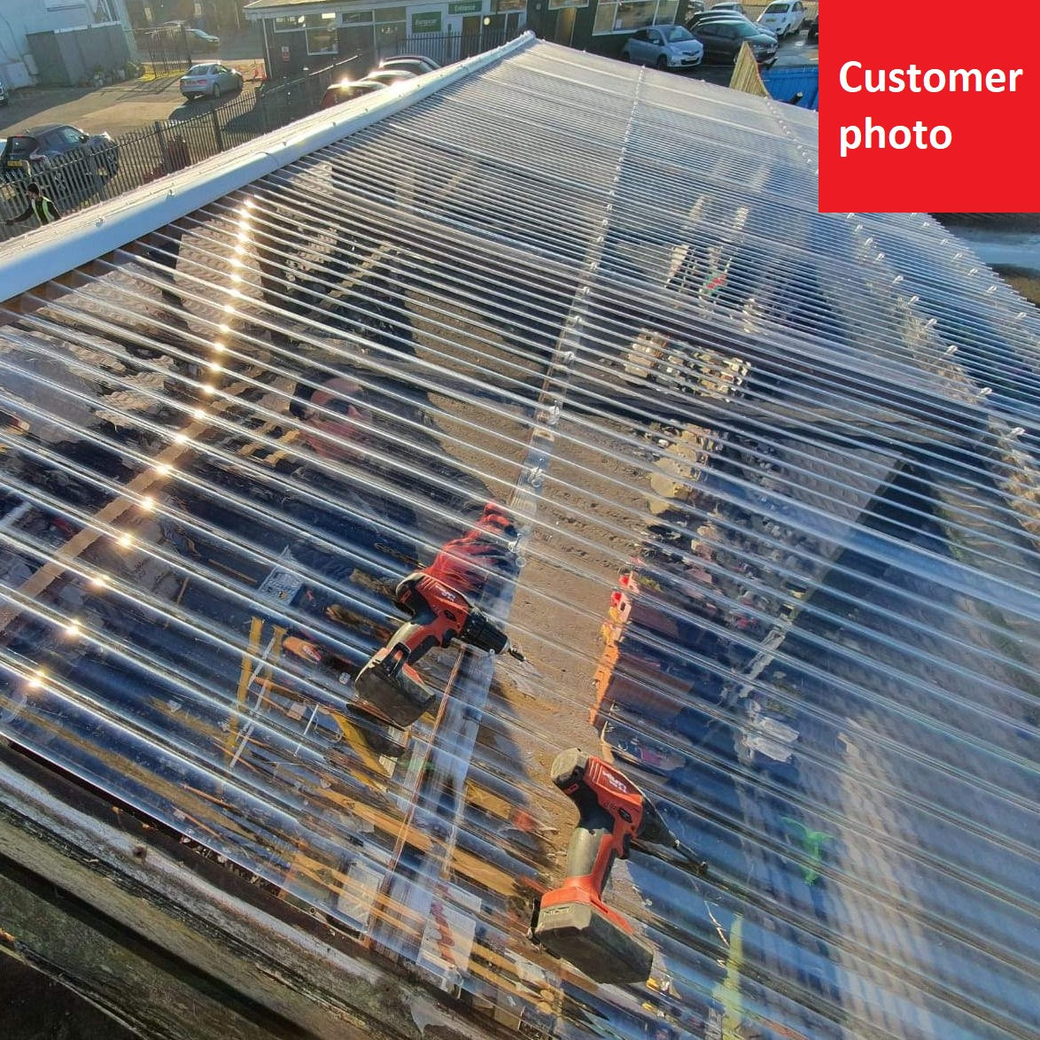 Plăci de policarbonat ondulat industrial, rezistente la furtuni și rezistente, foarte grele și grele Protecție UV dublă față