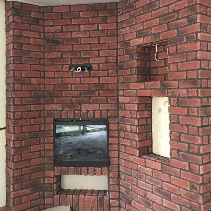 Taba Reclaimed Effect Red and Black Multi Vintage Brick Slips