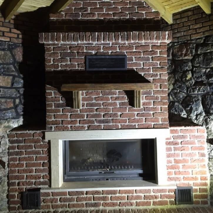 Taba Reclaimed Effect Red and Black Multi Vintage Brick Slips