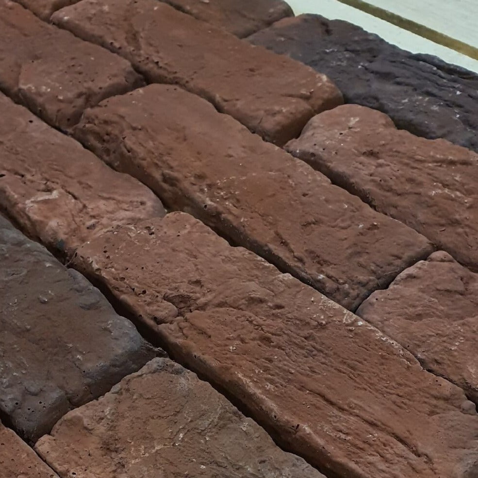 Taba Reclaimed Effect Red and Black Multi Vintage Brick Slips