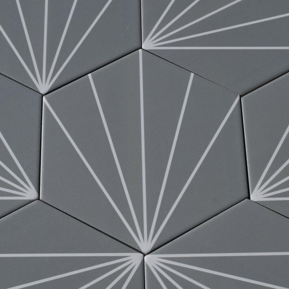 Tesla Starburst Hexagon Matt Ceramic 200x230mm płytka ścienna i podłogowa