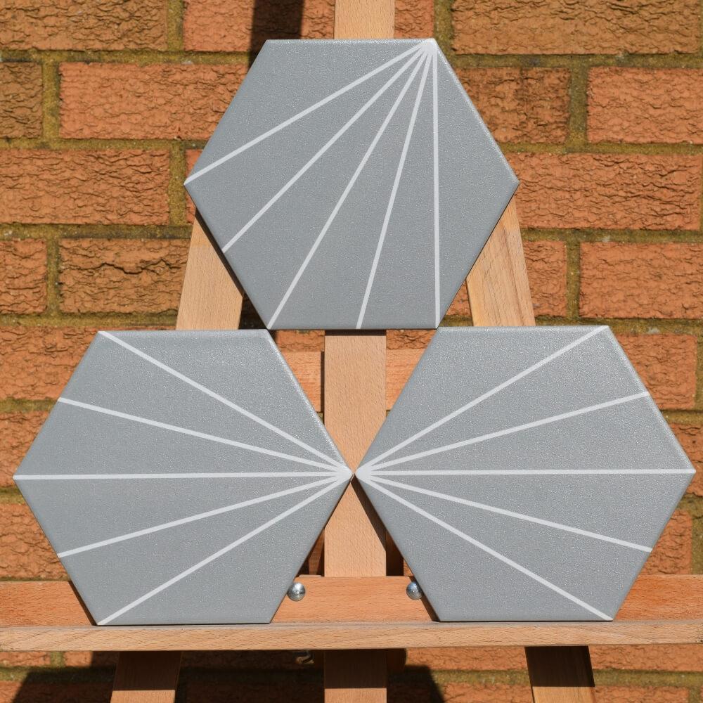 Tesla Starburst Hexagon Matt Ceramic 200x230mm płytka ścienna i podłogowa