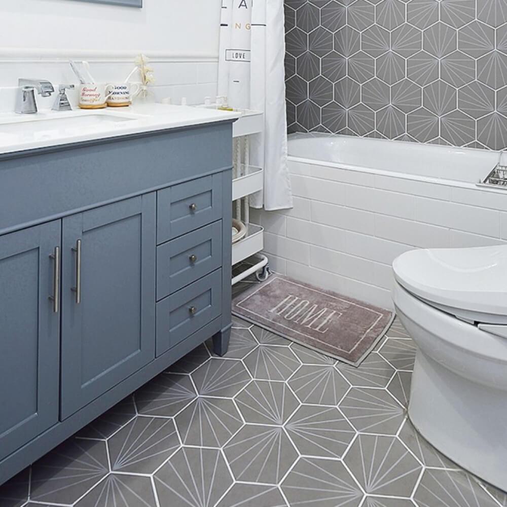 Tesla Starburst Hexagon Matt Ceramic 200x230mm płytka ścienna i podłogowa