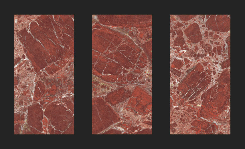 Torentio Red Rectified Large Format Exotic Surface Stone Effect Porcelain (800mm x 1600mm) Floor & Wall Tiles