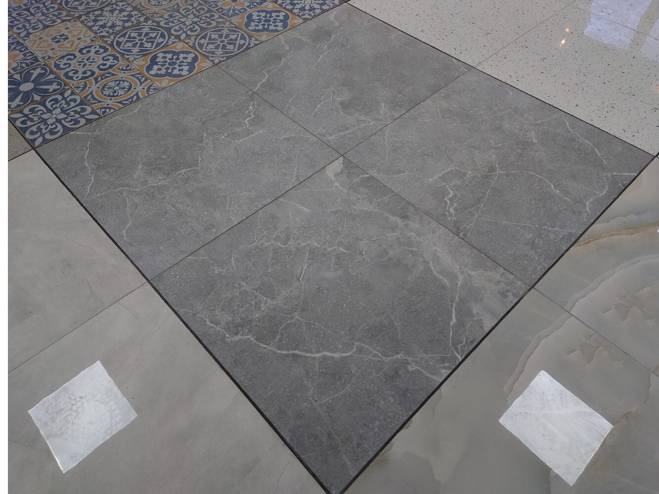 Gresie din porțelan lustruit rectificat gri Tunisia 600x600mm gresie și gresie