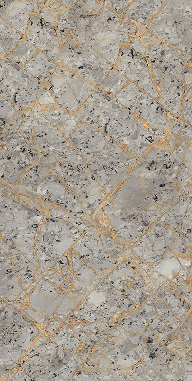 Płytki podłogowe i ścienne Versa Grey Rectified wielkoformatowy połysk z efektem kamienia 800x1600mm