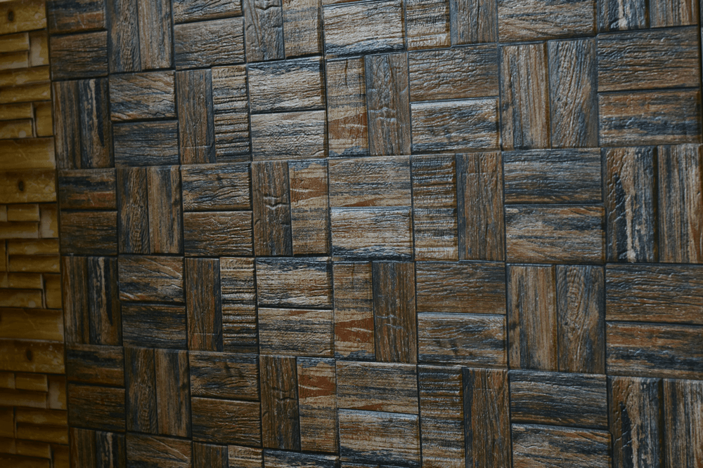 Placi de perete 300x600mm Porțelan Mat Rectificat Wenge Gold Split Face