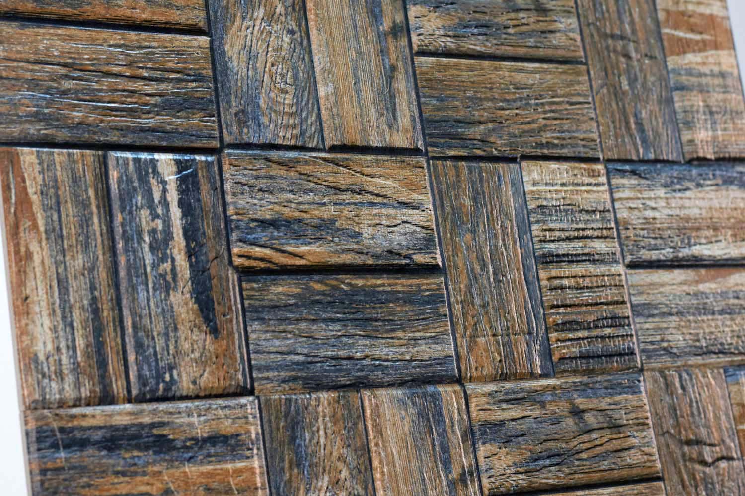 Placi de perete 300x600mm Porțelan Mat Rectificat Wenge Gold Split Face