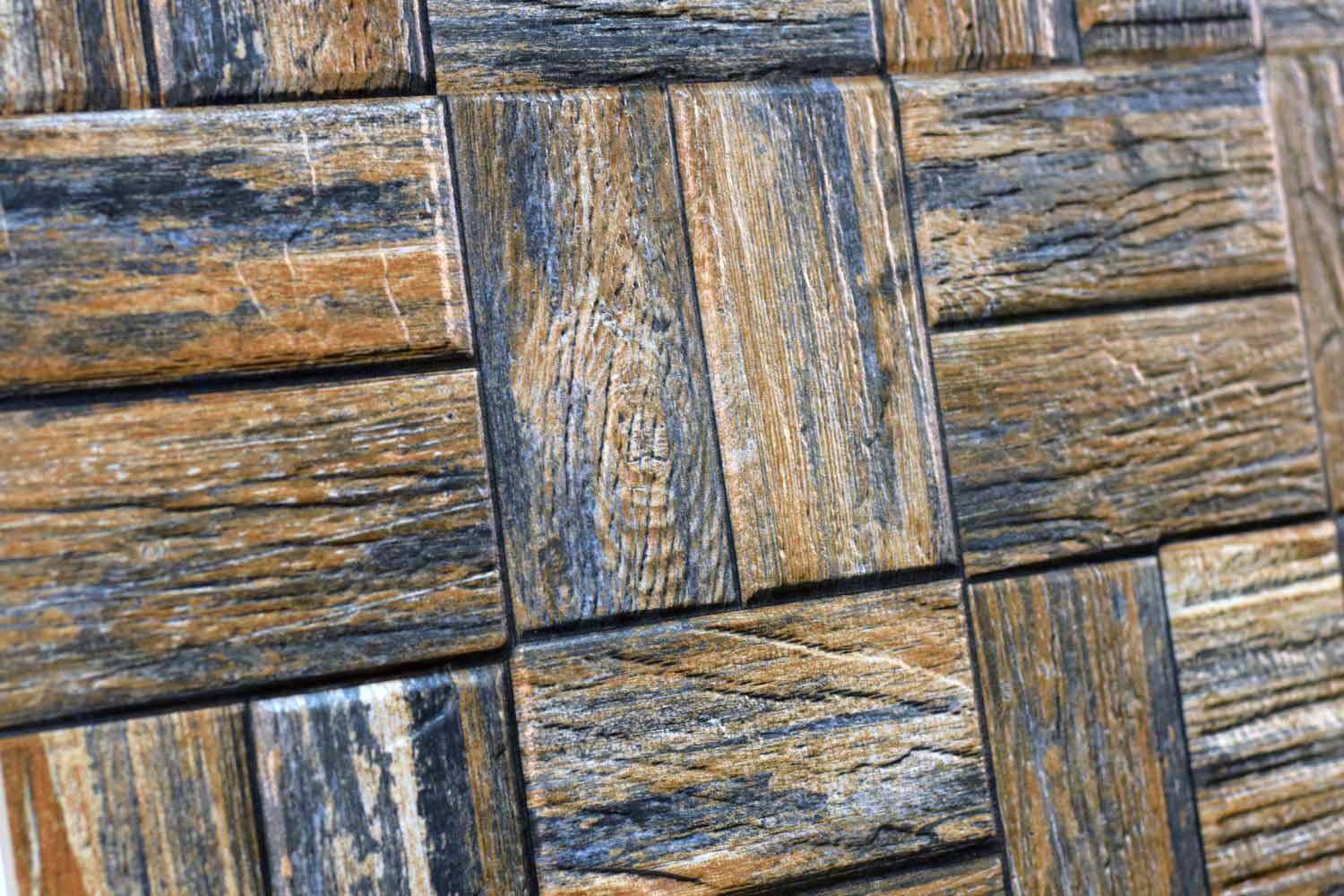 Placi de perete 300x600mm Porțelan Mat Rectificat Wenge Gold Split Face