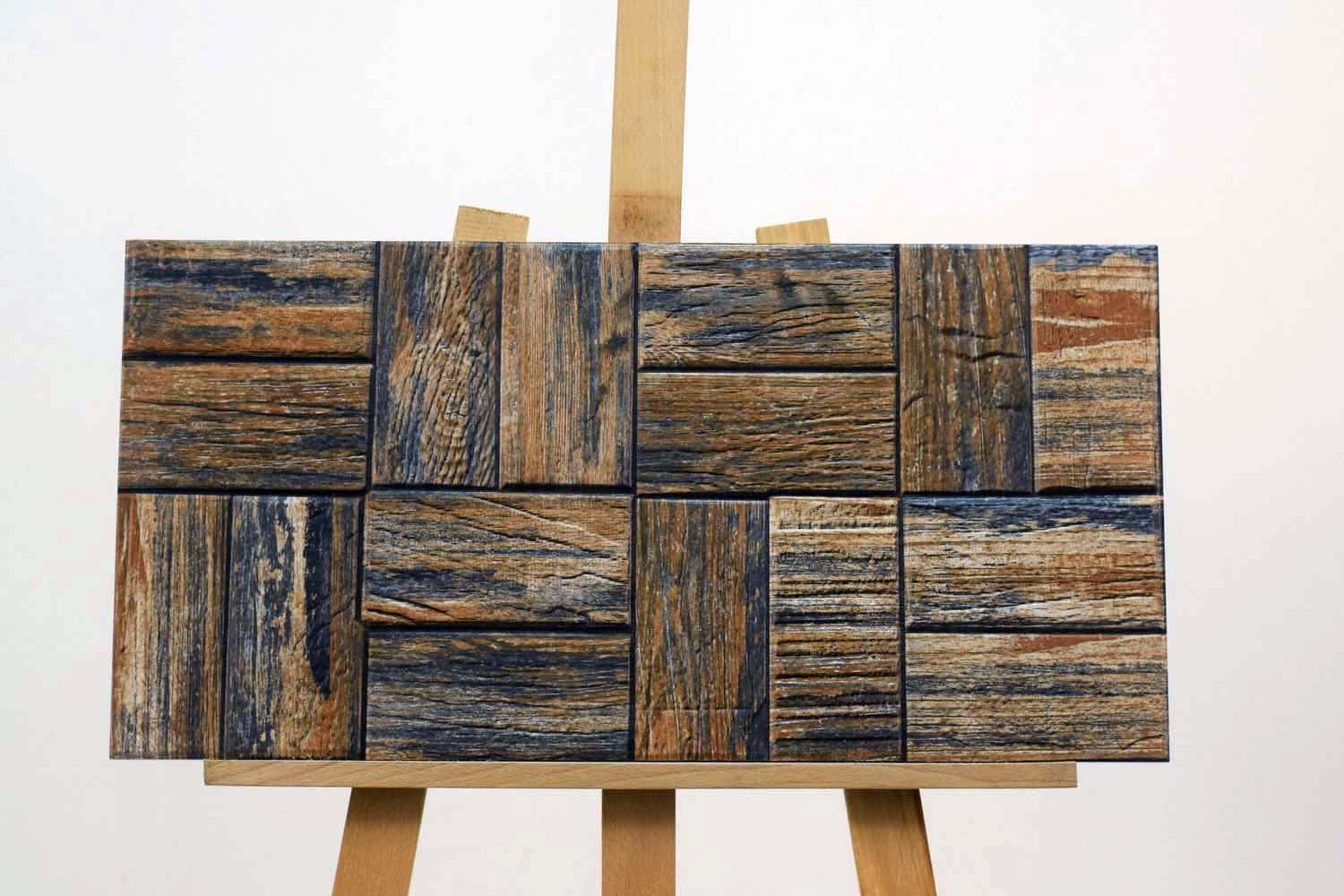 Placi de perete 300x600mm Porțelan Mat Rectificat Wenge Gold Split Face