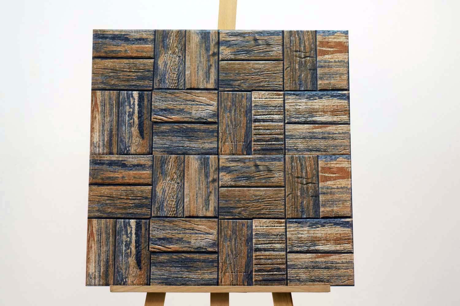 Placi de perete 300x600mm Porțelan Mat Rectificat Wenge Gold Split Face