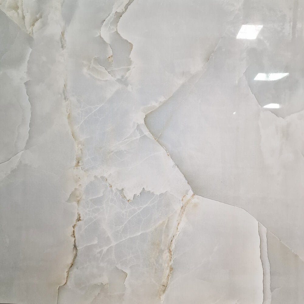 Porțelan Lustruit Rectificat Onix Alb 600x600mm Gresie și gresie