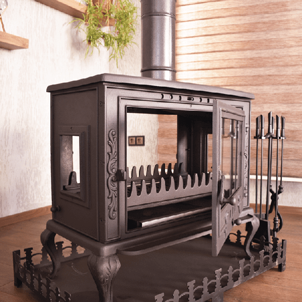 Soba cu Lemn Semineu 110kg Corp Fonta