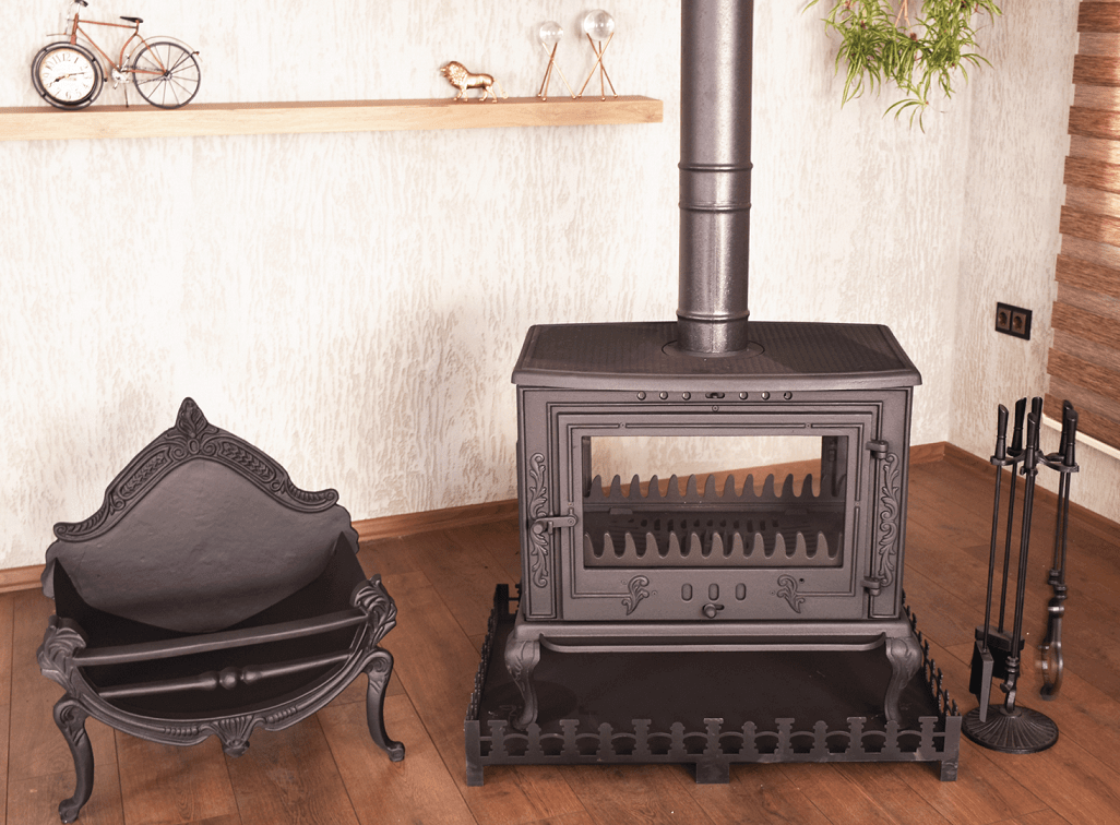 Soba cu Lemn Semineu 110kg Corp Fonta