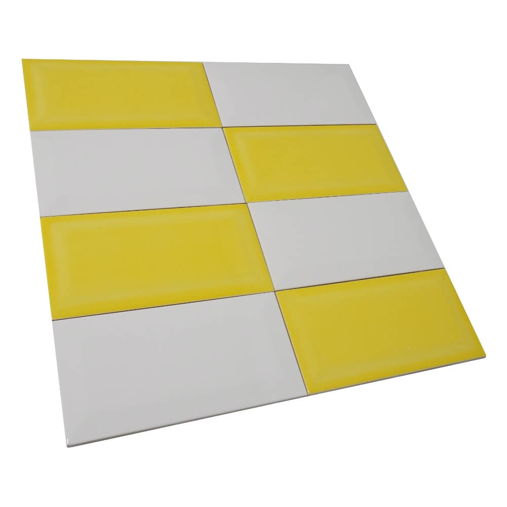 Placi galbene de caramida Metro 100x200mm Placi decorative lustruite cu diamante