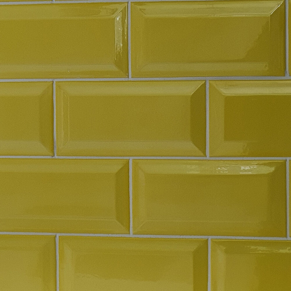 Placi galbene de caramida Metro 100x200mm Placi decorative lustruite cu diamante