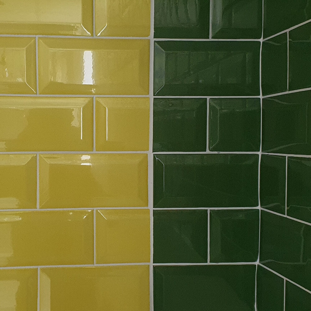 Placi galbene de caramida Metro 100x200mm Placi decorative lustruite cu diamante