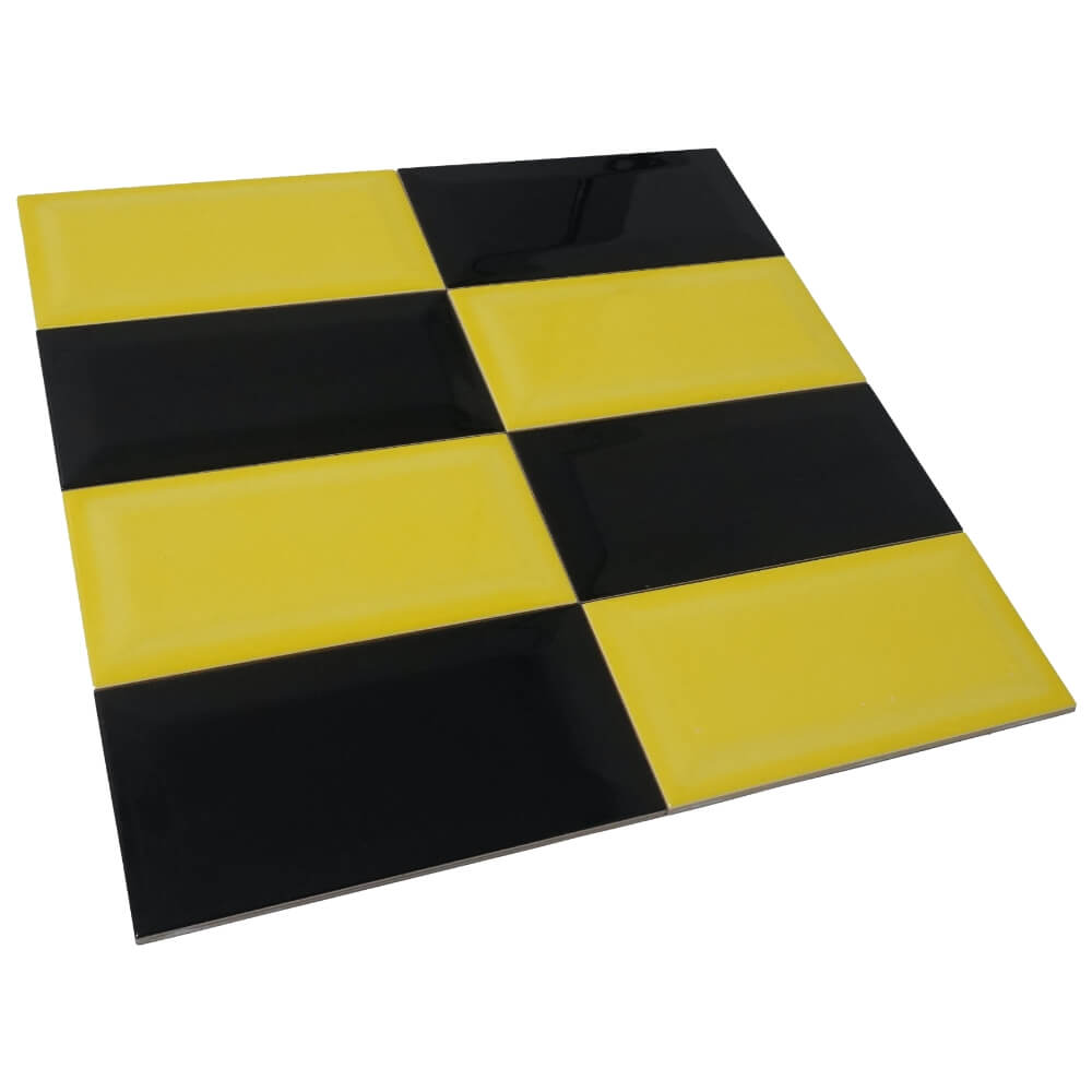 Placi galbene de caramida Metro 100x200mm Placi decorative lustruite cu diamante