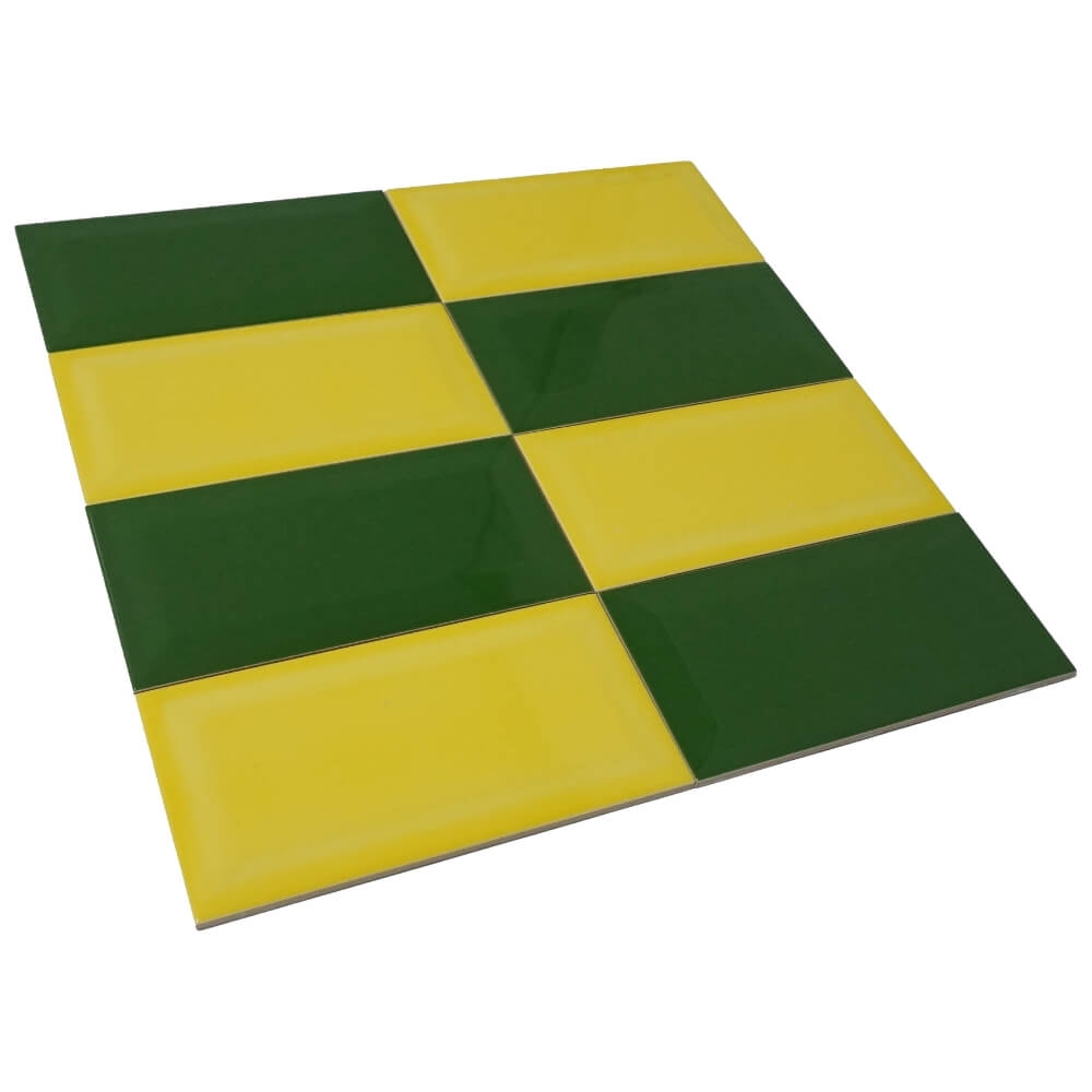 Placi galbene de caramida Metro 100x200mm Placi decorative lustruite cu diamante