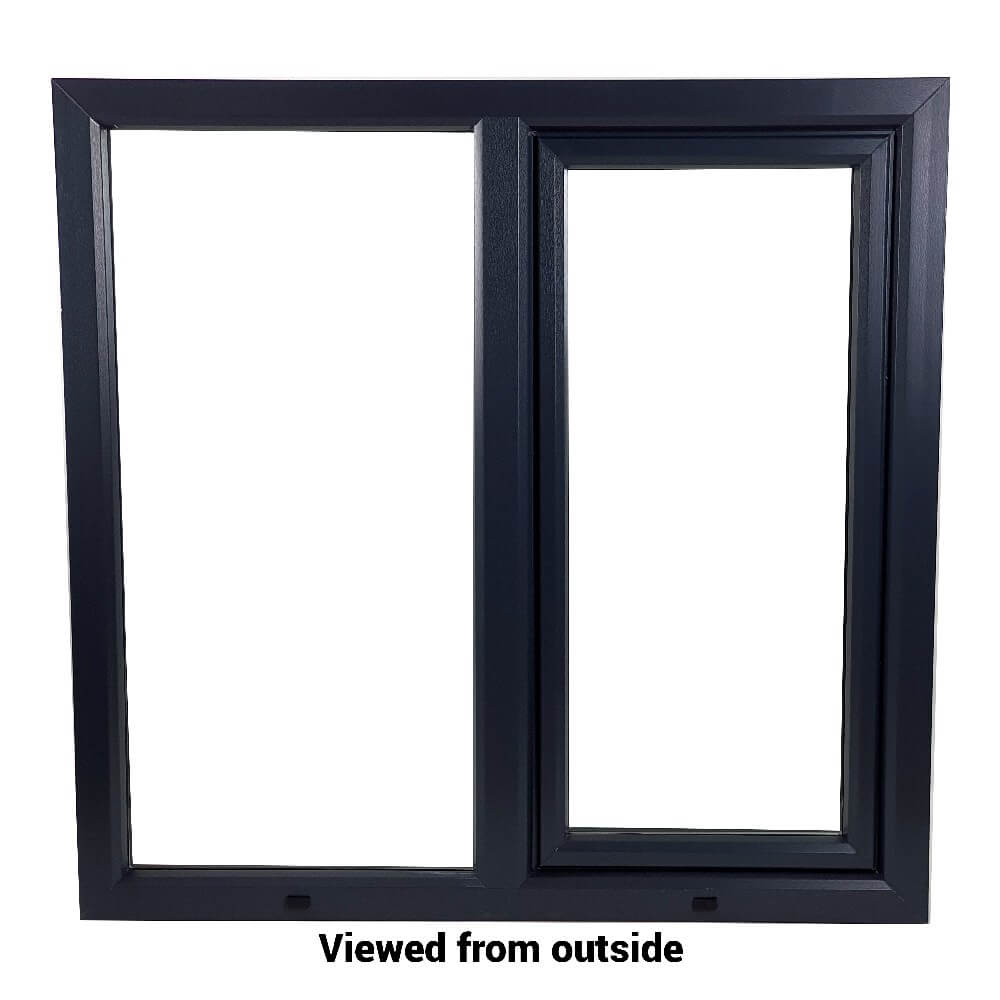 UPVC Side Hung Tilt and Turn Podwójnie przeszklona rama okienna i szkło 70mm UK 2 Uszczelka Uszczelka - Wewnątrz Biała Na Zewnątrz Antracyt