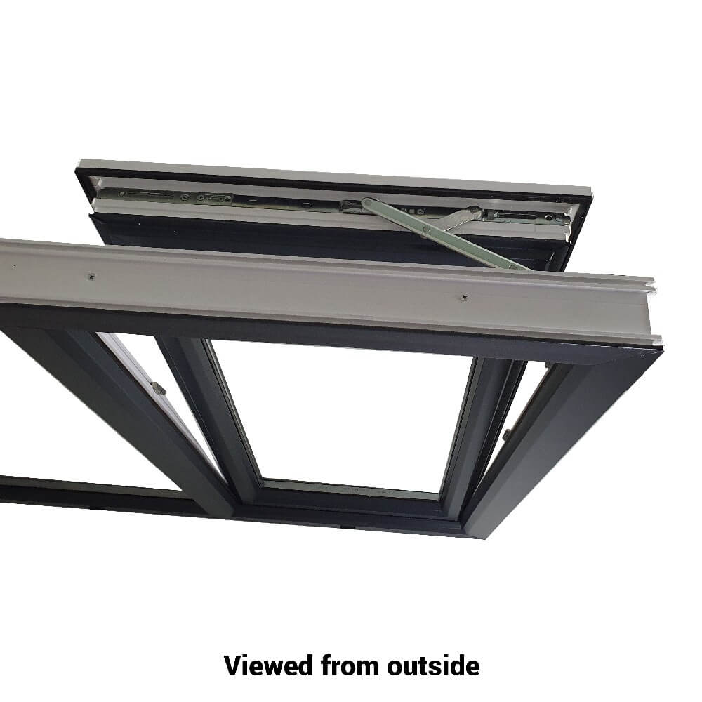 UPVC Side Hung Tilt and Turn Podwójnie przeszklona rama okienna i szkło 70mm UK 2 Uszczelka Uszczelka - Wewnątrz Biała Na Zewnątrz Antracyt