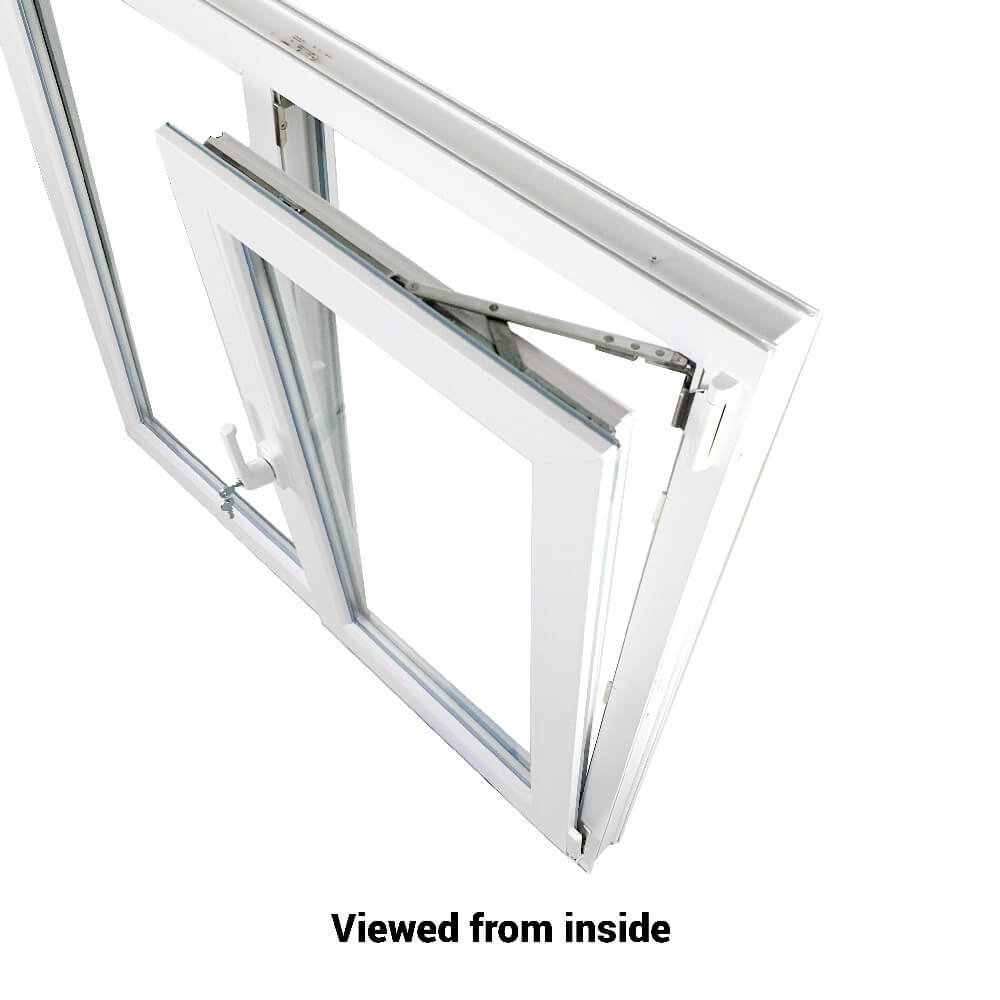 UPVC Side Hung Tilt and Turn Podwójnie przeszklona rama okienna i szkło 70mm UK 2 Uszczelka Uszczelka - Wewnątrz Biała Na Zewnątrz Antracyt