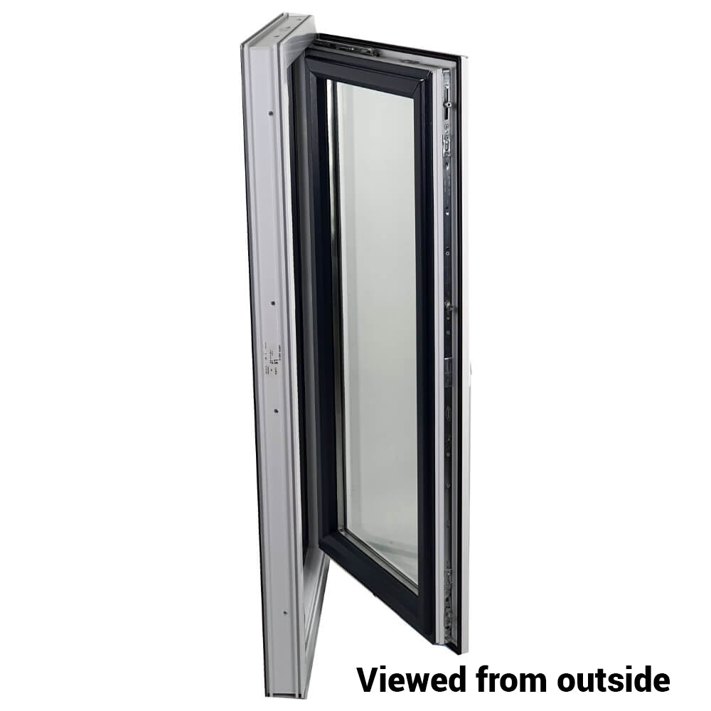 UPVC Uchylna i obrotowa rama okienna z podwójnymi szybami i szkłem 70 mm Uszczelka UK 2 - wewnętrzna biała zewnętrzna antracytowa