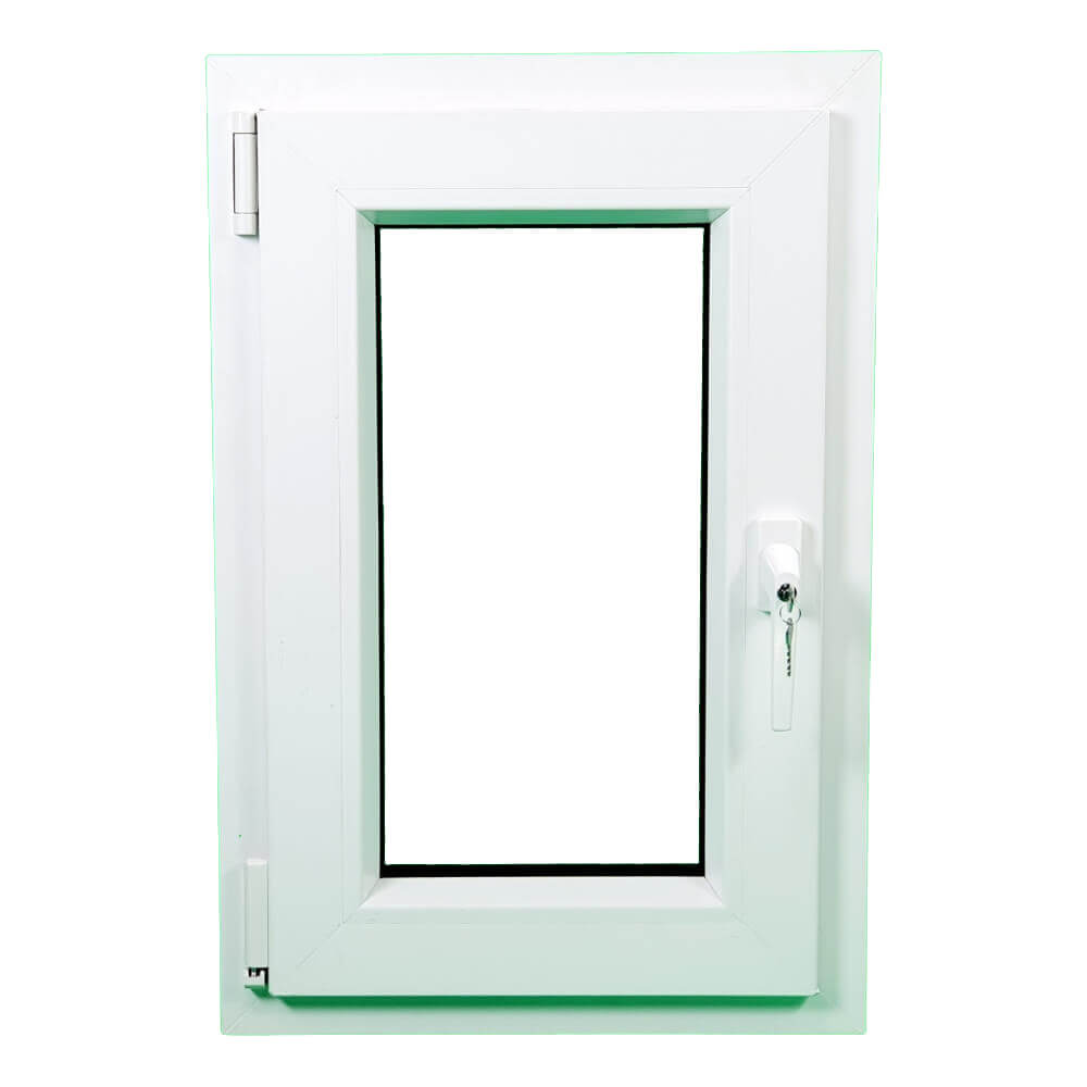uPVC Tilt and Turn Double Glazed Window Frame and Glass 70mm UK 2 Gasket Seal - 610 x 1160 mm