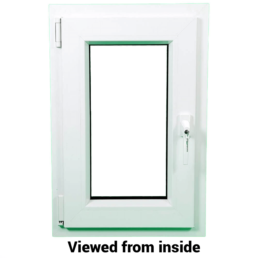 uPVC Tilt and Turn Double Glazed Window Frame and Glass 70mm UK 2 Gasket Seal - 610 x 1160 mm