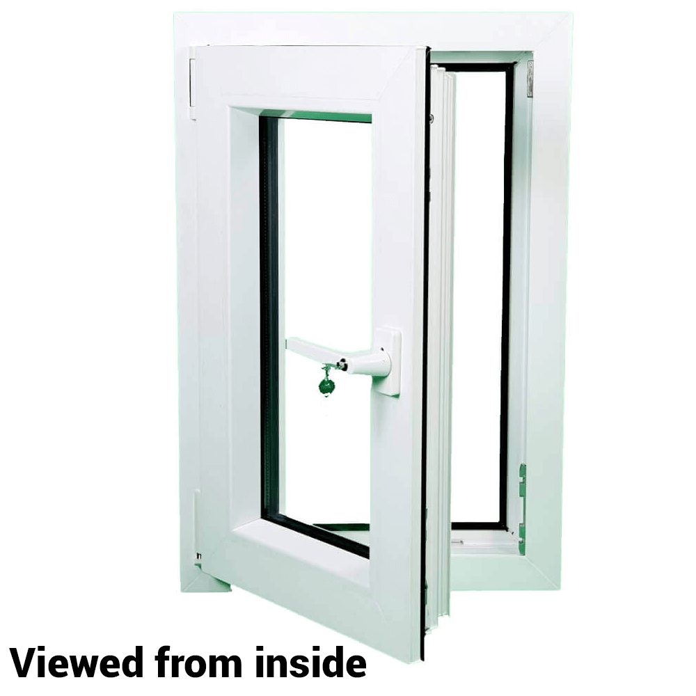 uPVC Tilt and Turn Double Glazed Window Frame and Glass 70mm UK 2 Gasket Seal - 610 x 1160 mm