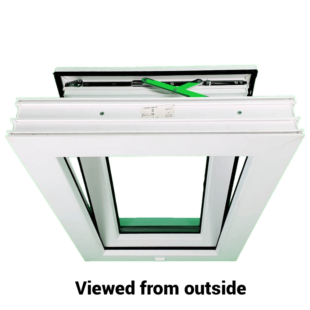 uPVC Tilt and Turn Double Glazed Window Frame and Glass 70mm UK 2 Gasket Seal - 610 x 1160 mm
